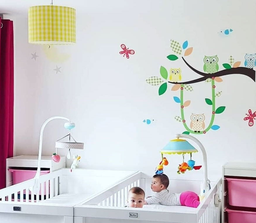 Swinging Owl Branch Gender Neutral Decals