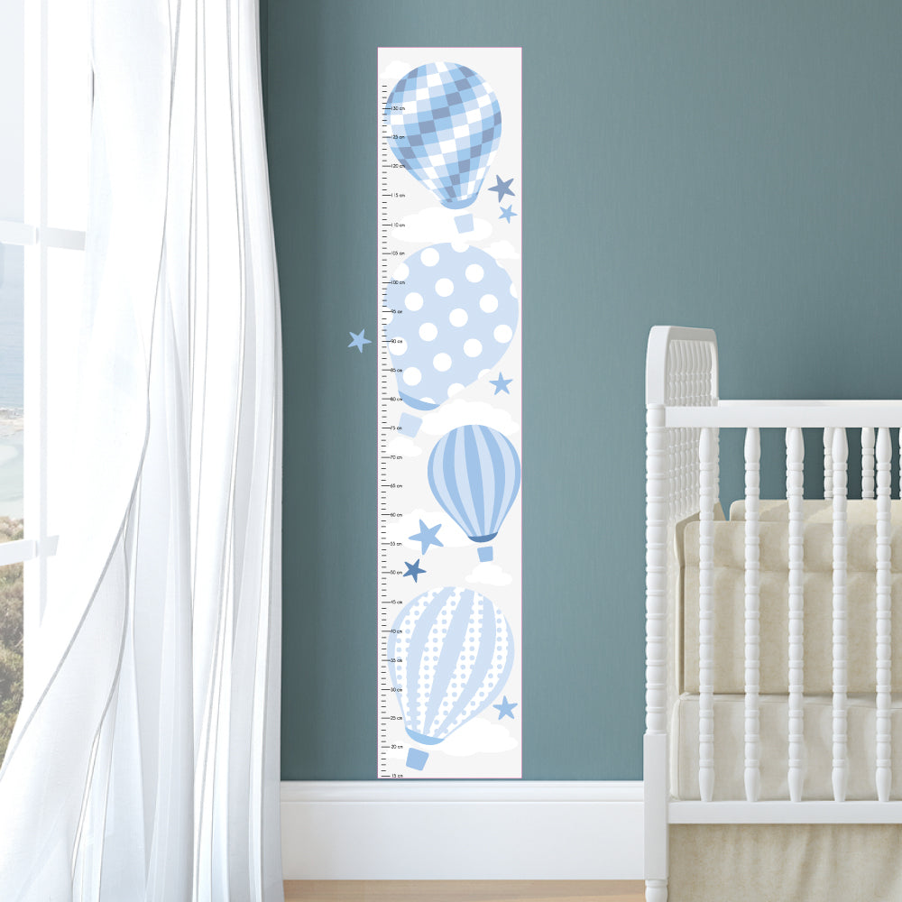 Boys Hot Air Balloon Growth Chart Wall Sticker