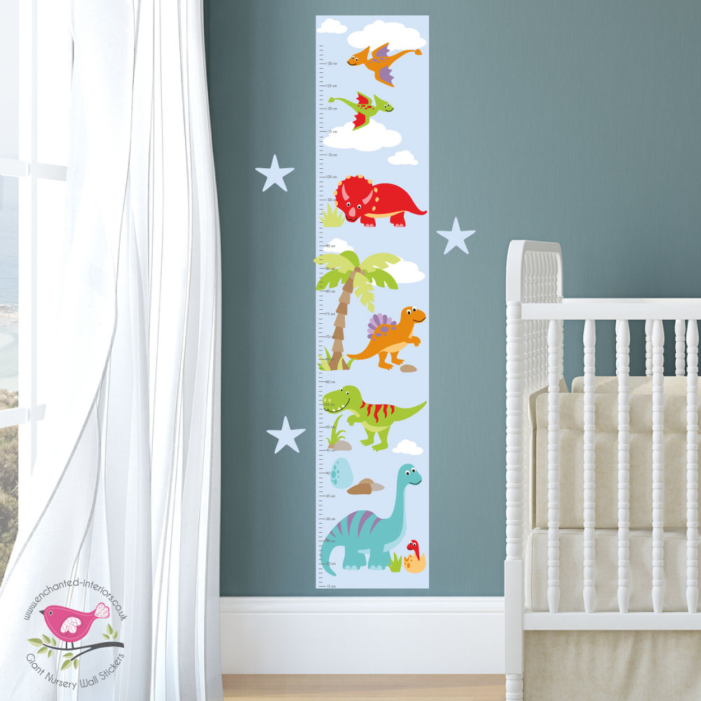 Dinosaur Growth Chart Wall Sticker
