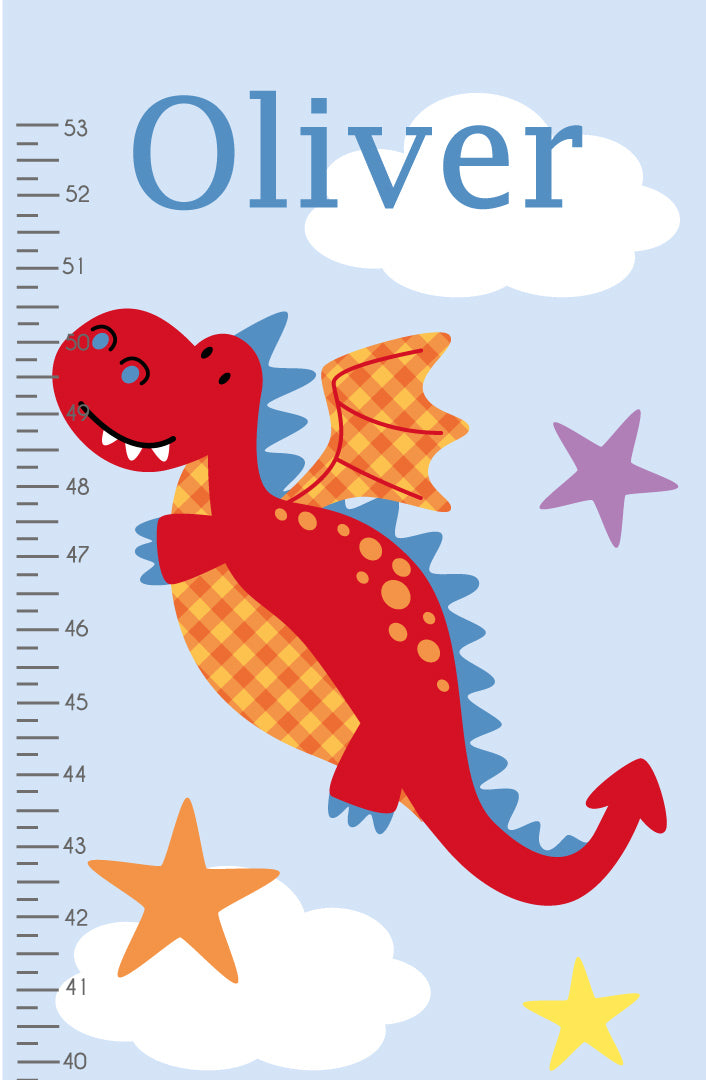 Kids Dragon Growth Chart Wall Stickers