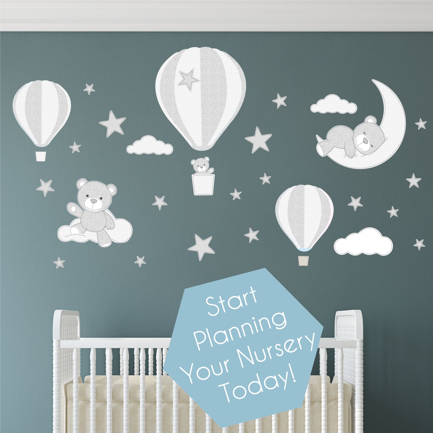 Teddy Bears & Balloons Wall Stickers