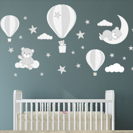 Teddy Bears & Balloons Wall Stickers