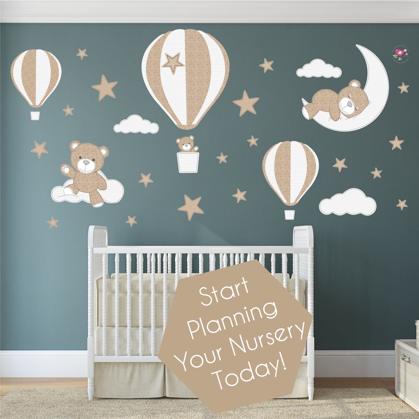 Teddy Bear & Balloon Wall Stickers