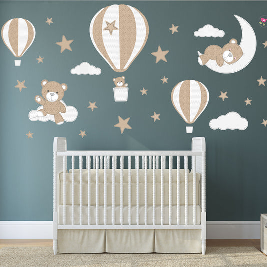 Teddy Bear & Balloon Wall Stickers