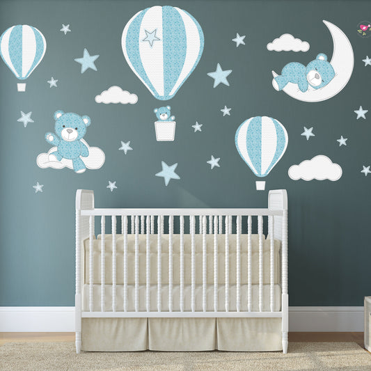 Teddy Bears & Balloons Wall Stickers