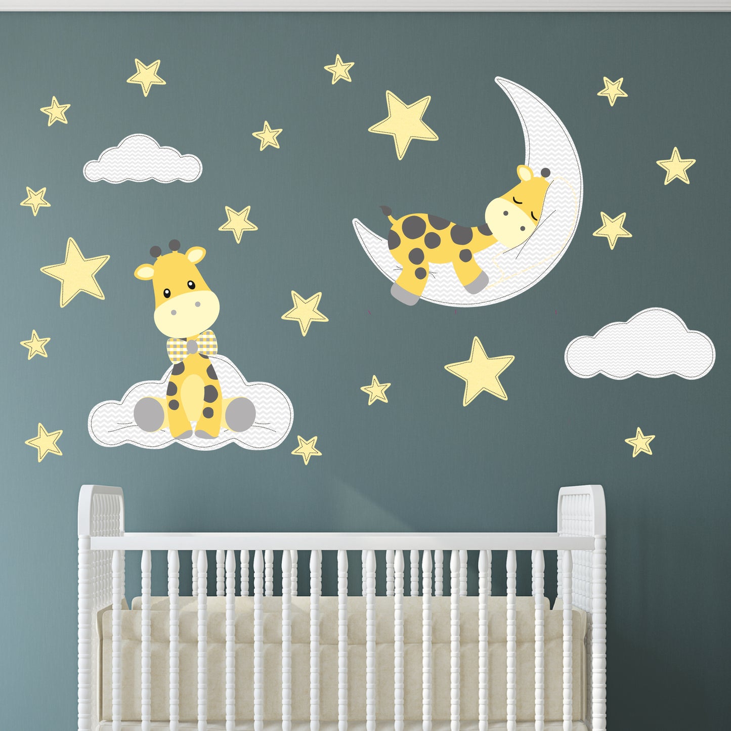 Giraffe and Moon Wall Stickers