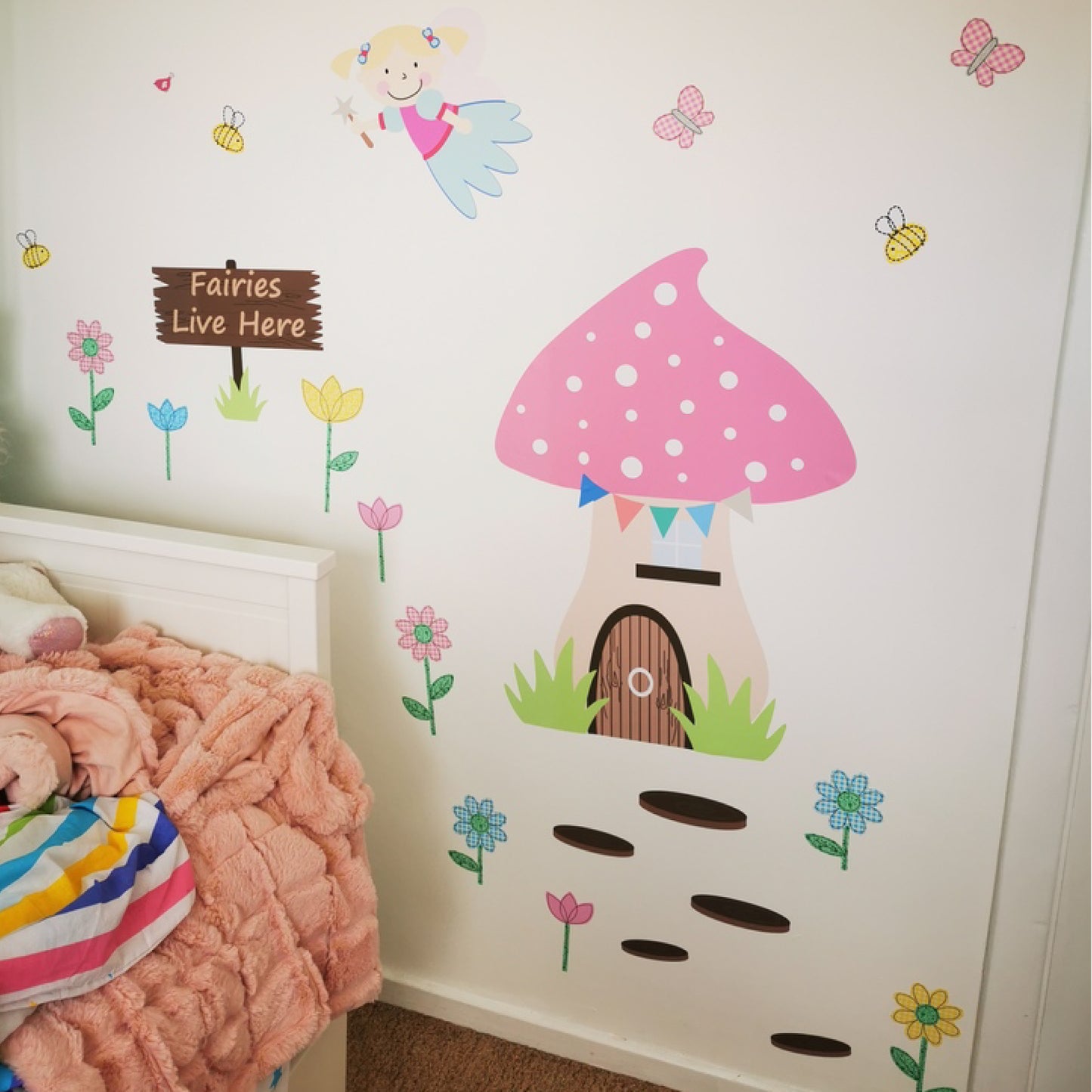 Fairy Mushroom Nursery Wall Stickers