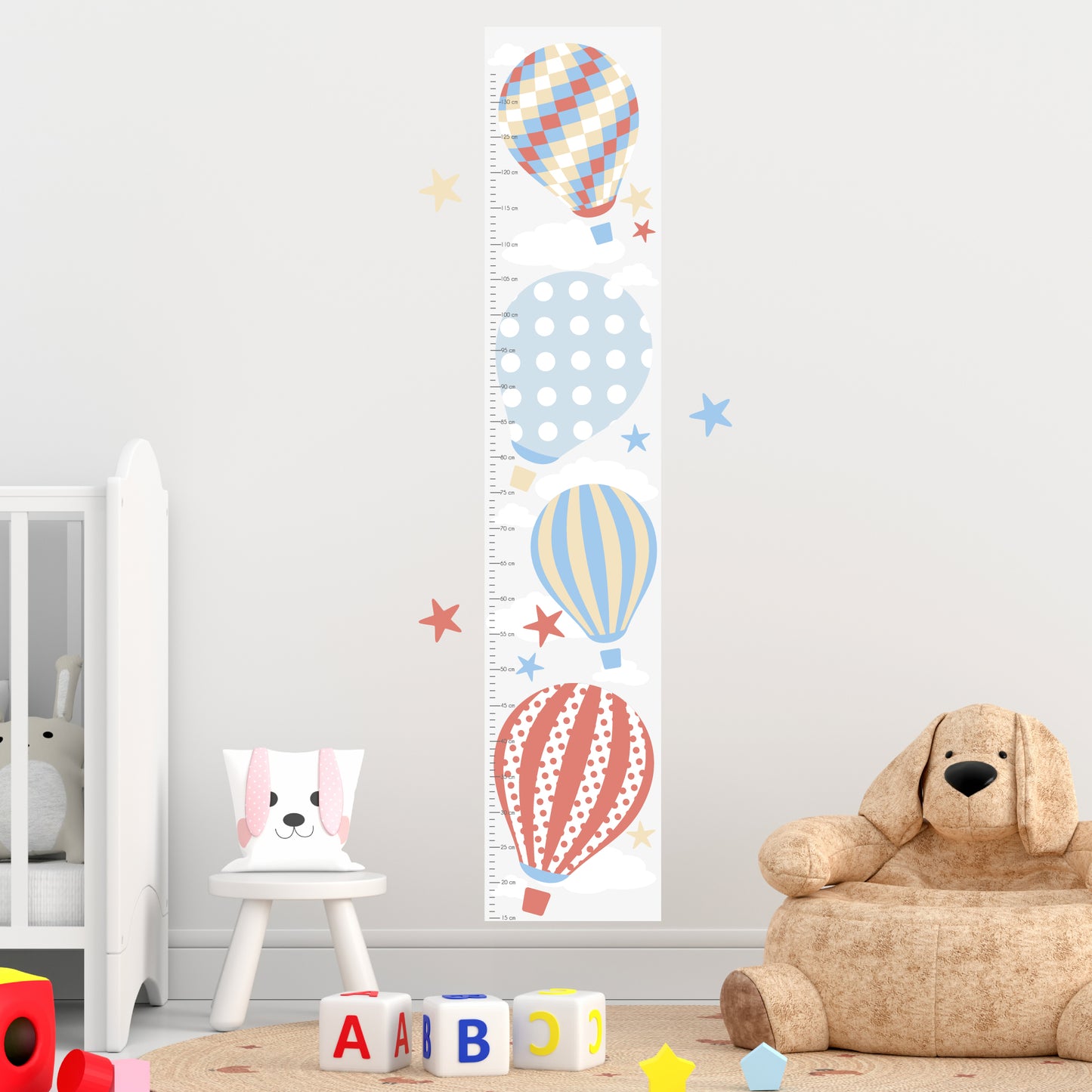 Kids Growth Chart Hot Air Balloons