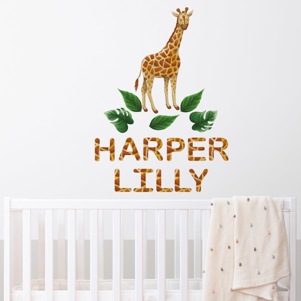 Large Letter Wall Stickers - Giraffe