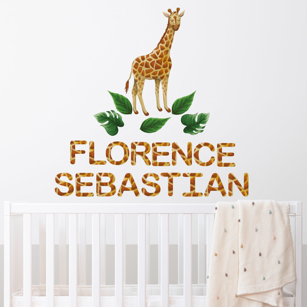 Large Letter Wall Stickers - Giraffe