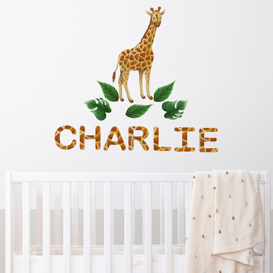 Large Letter Wall Stickers - Giraffe