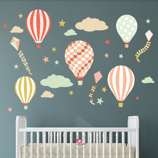 Balloons and Kites Wall Stickers Unisex Nursery