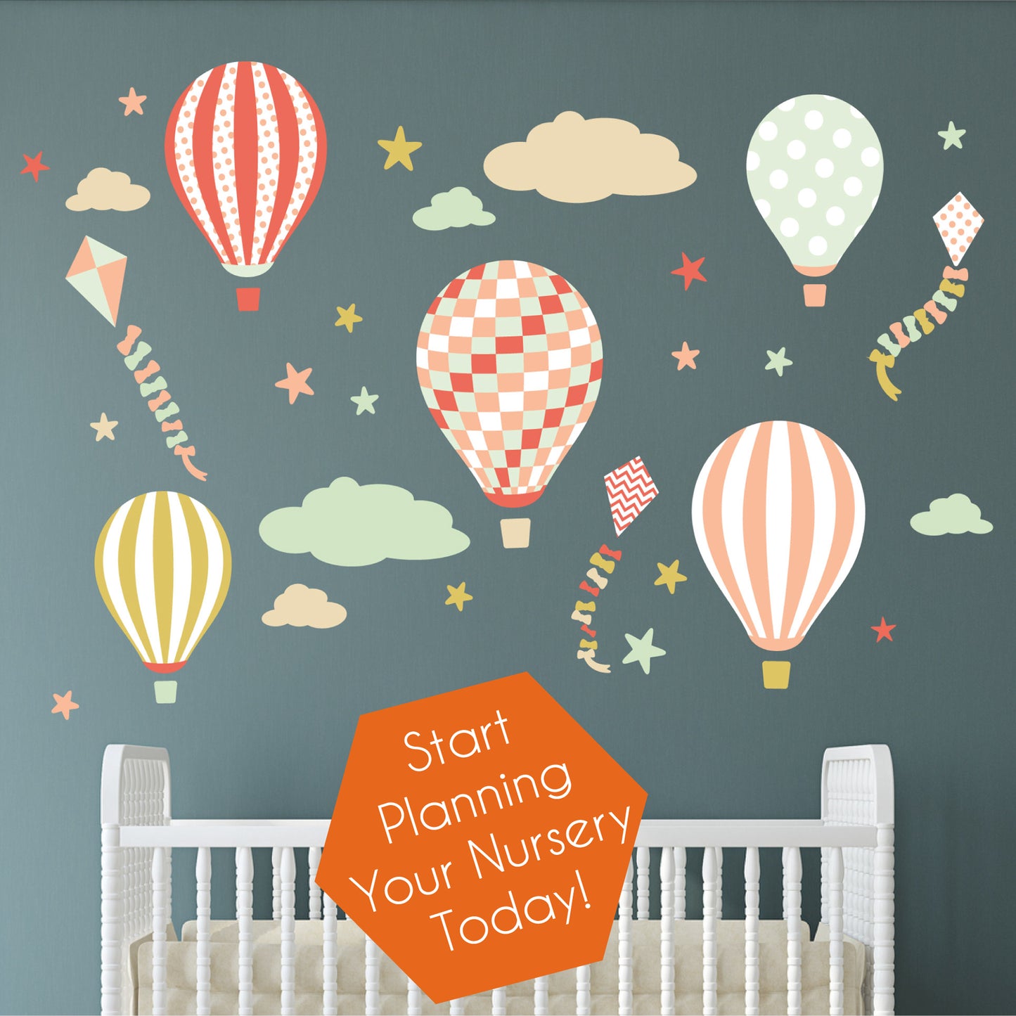 Balloons and Kites Wall Stickers Unisex Nursery