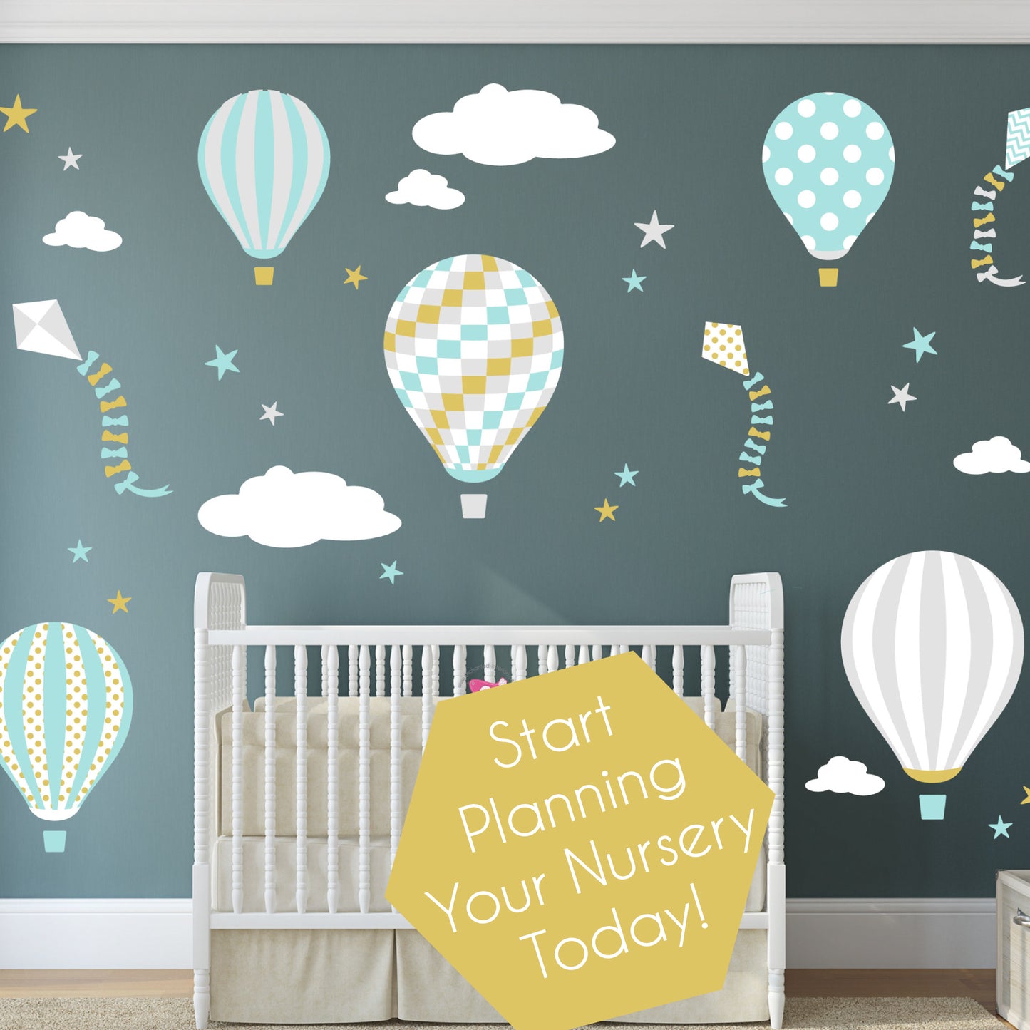 Balloons and Kites Wall Stickers Unisex Nursery