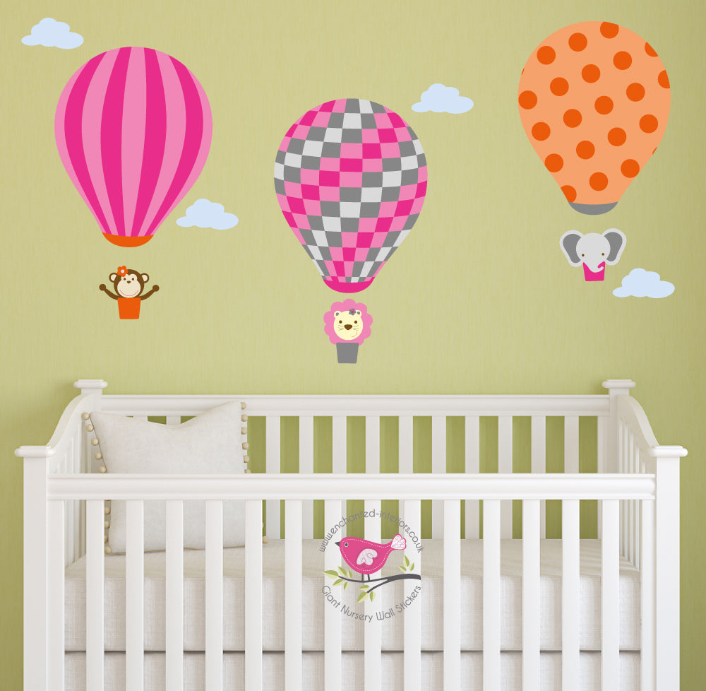 Jungle Hot Air Balloon Wall Stickers
