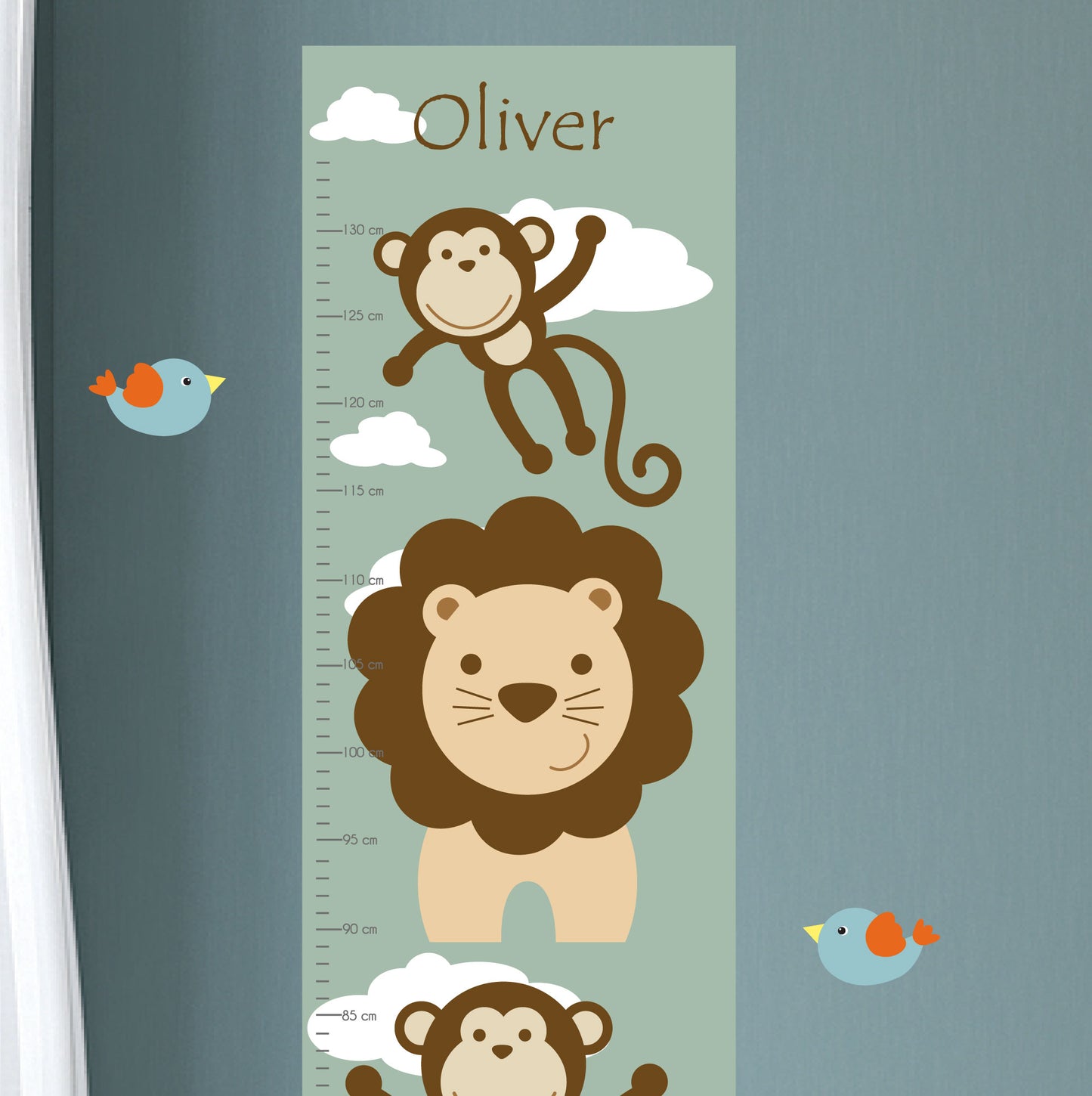 Jungle Animal Kids Growth Chart