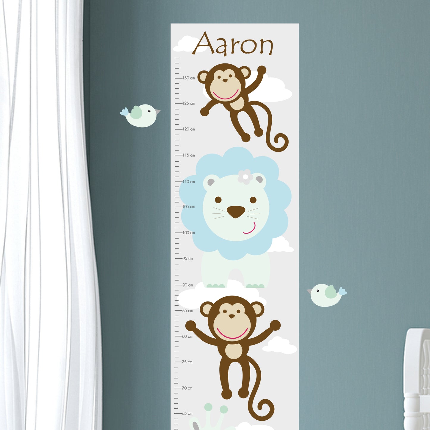 Jungle Animal Kids Growth Chart