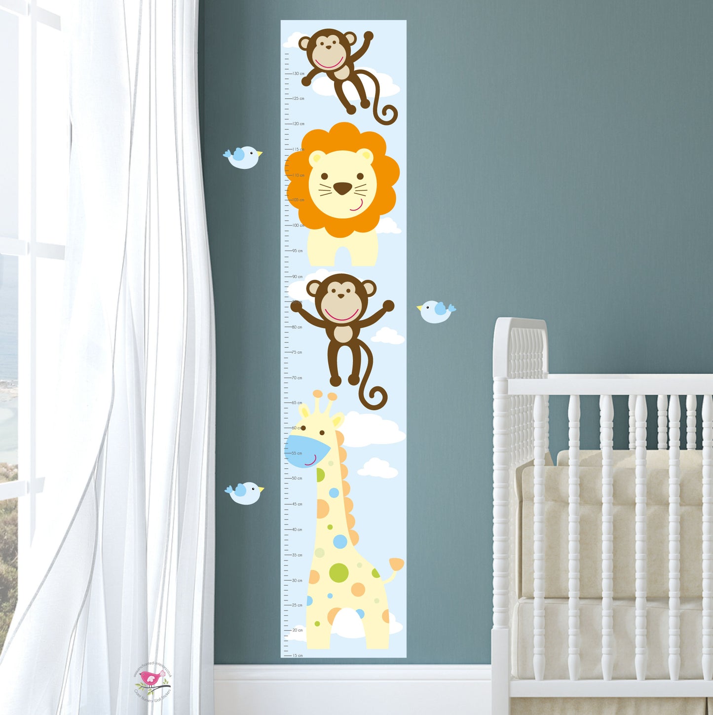 Jungle Animal Kids Growth Chart