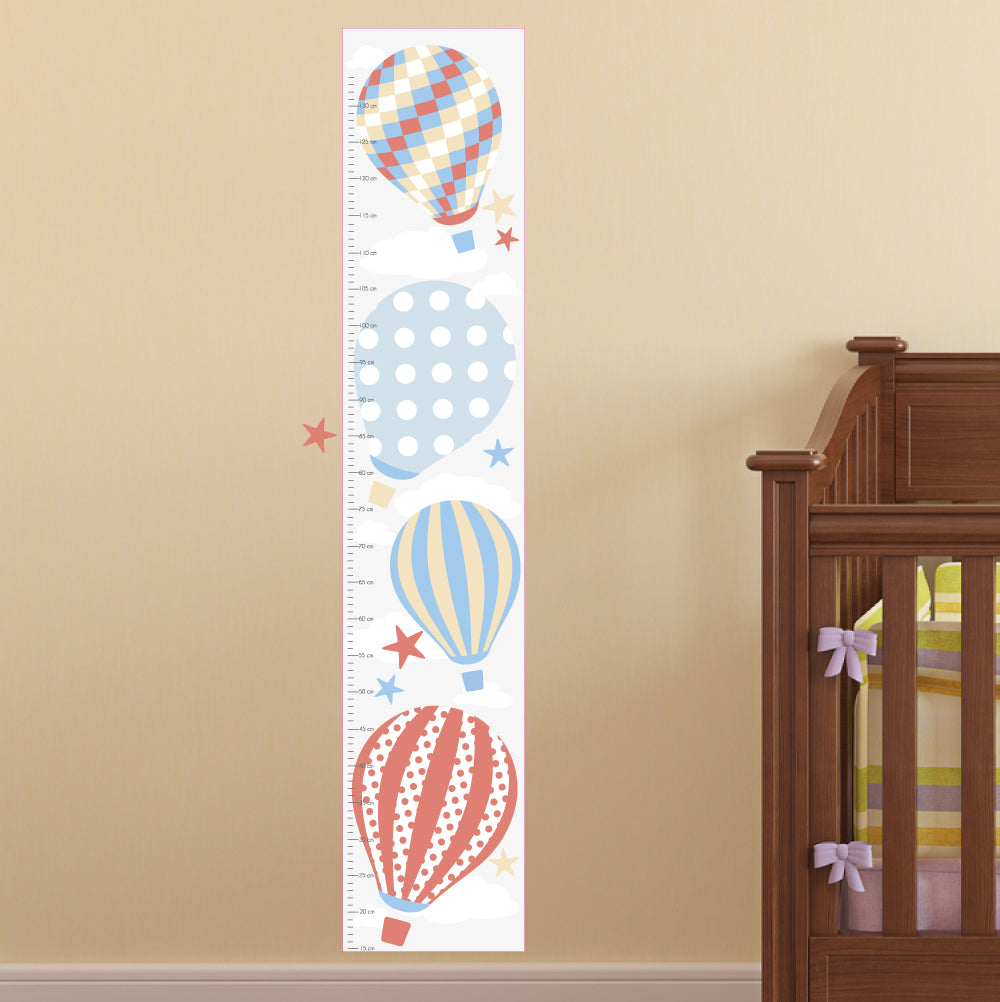 Kids Growth Chart Hot Air Balloons