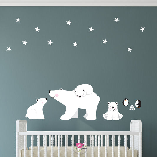 Polar Bears and Penguins Wall Stickers