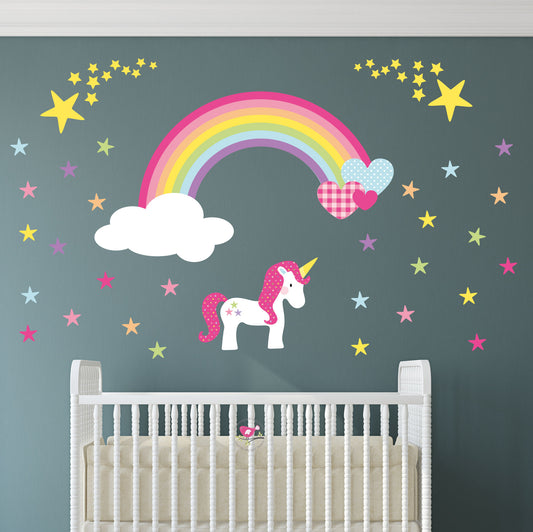 Rainbow Unicorn Nursery Wall Sticker