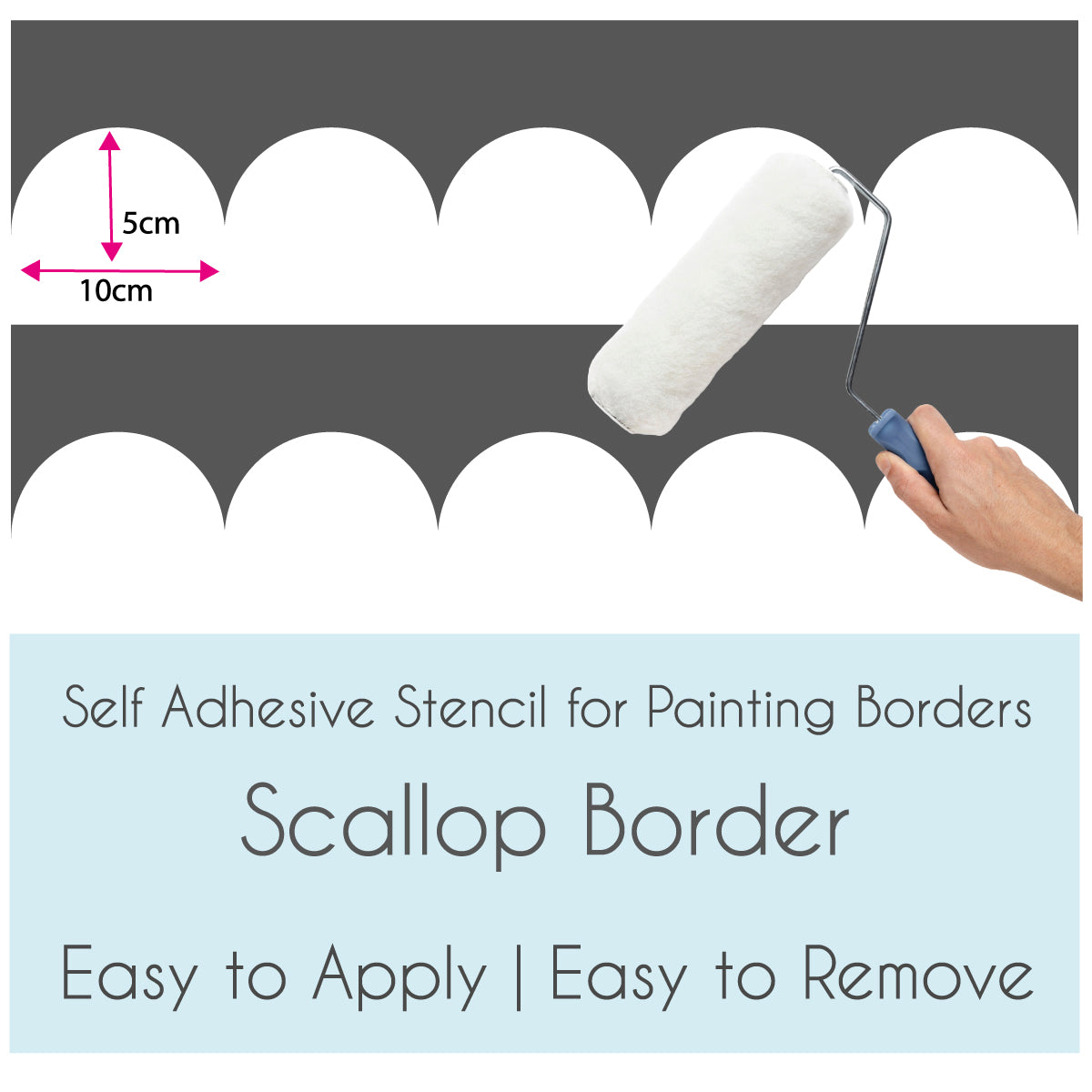Scallop Wall Stencil for Painting Borders