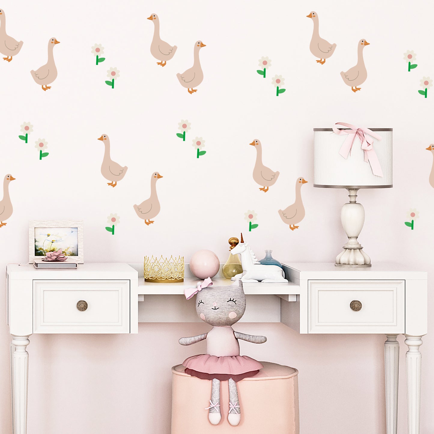 Geese and Daisy Wall Stickers