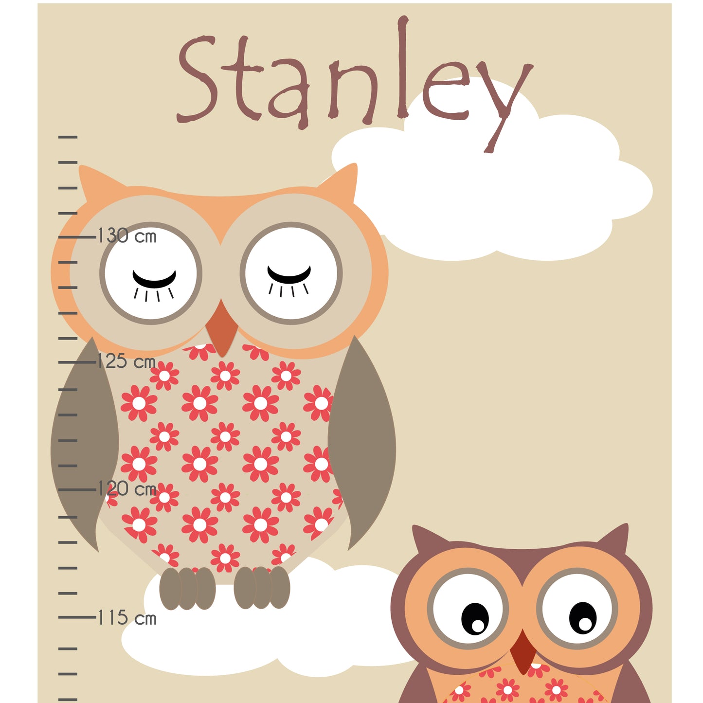 Woodland Animal Growth Chart Wall Sticker