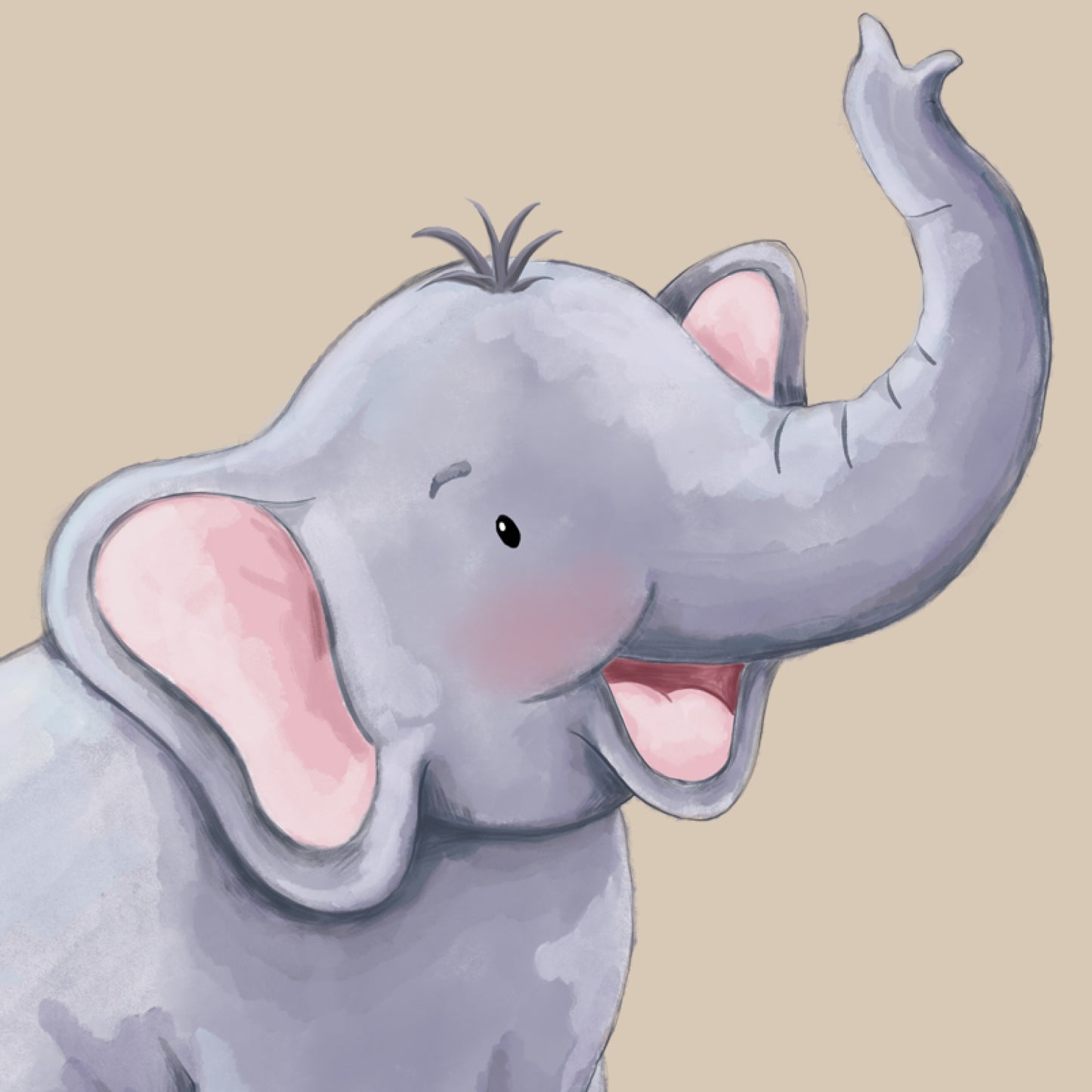 Safari Animal Wall Stickers Watercolour