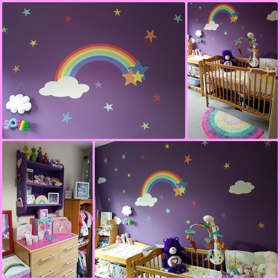 Rainbow Wall Stickers for Babys Nursery