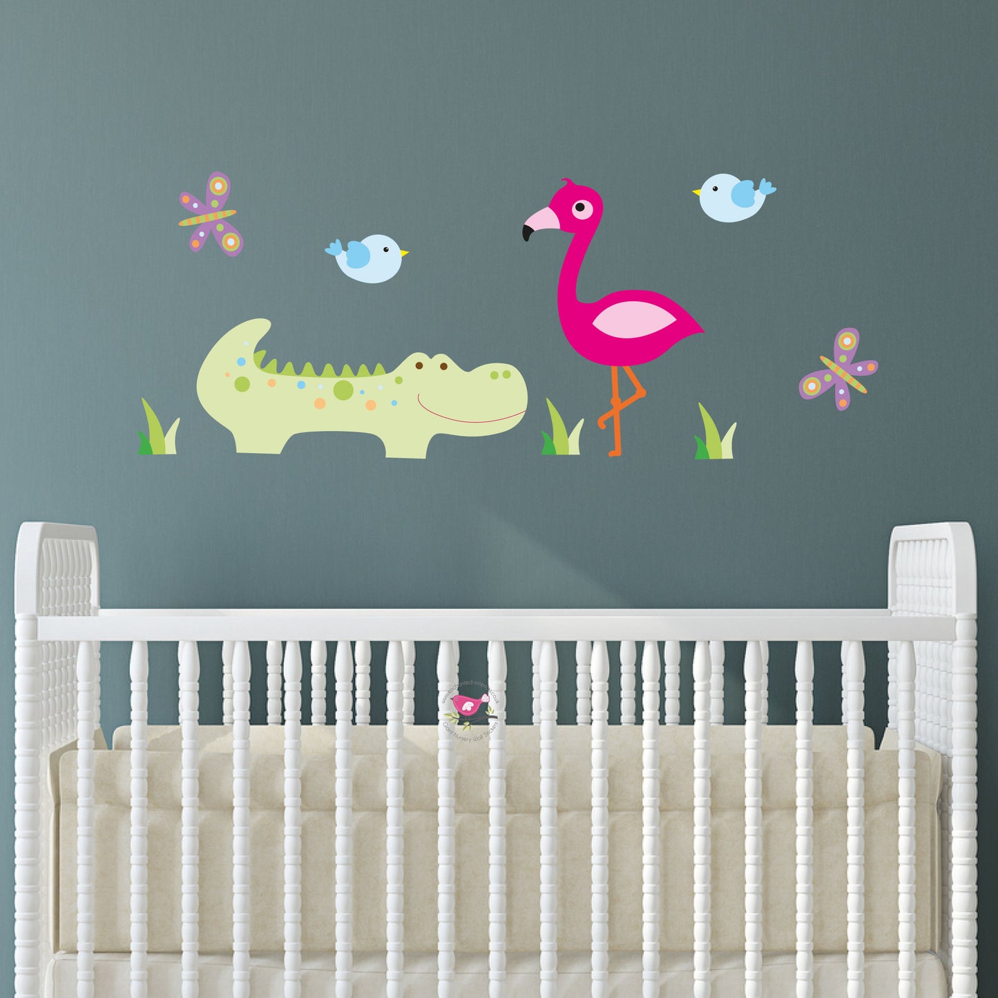 Crocodile Flamingo Wall Decals