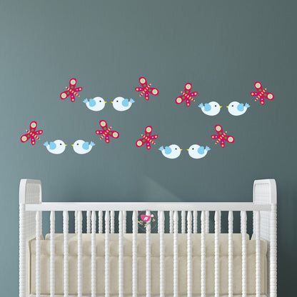 Birds and Butterflies Wall Stickers