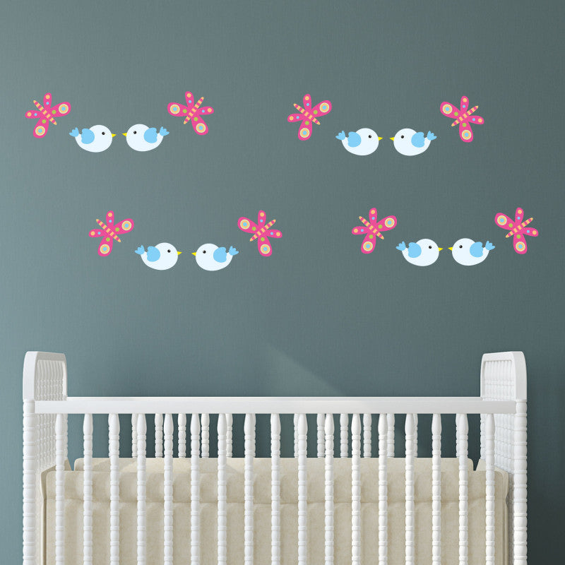 Birds and Butterflies Wall Stickers