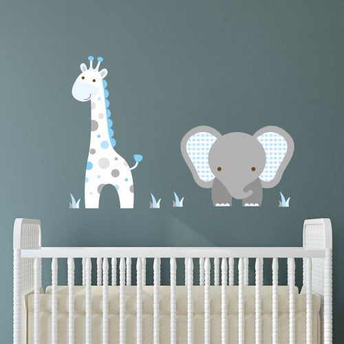 Elephant and Giraffe Wall Stickers