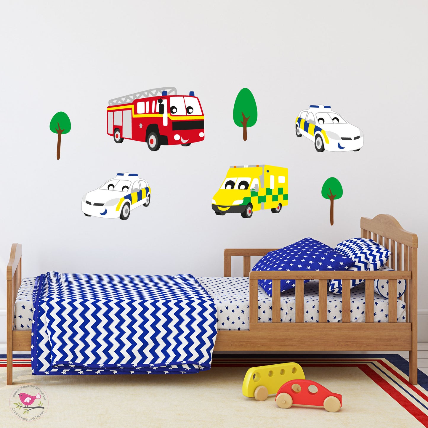 Emergency Service Vehicles Nursery Wall Stickers