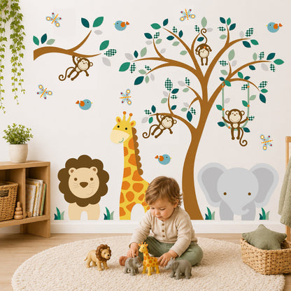 Jungle Tree and Branch Wall Stickers Unisex