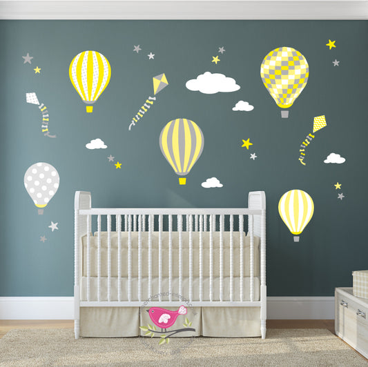 Hot Air Balloons and Kites Wall Stickers
