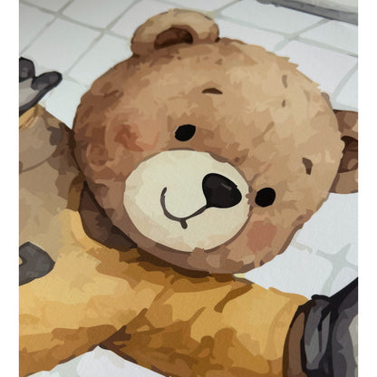 Footballer Wall Stickers with Teddy Bears