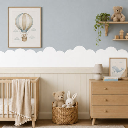 Large Cloud Arch Wall Stencil for Painting Borders