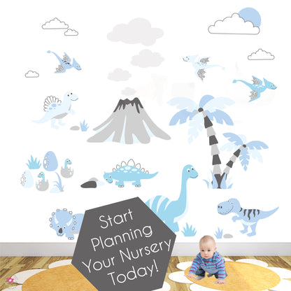 Kids Large Dinosaur Nursery Wall Stickers