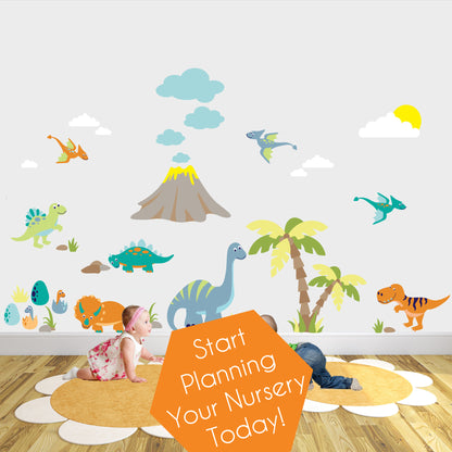 Large Dinosaur Nursery Wall Stickers