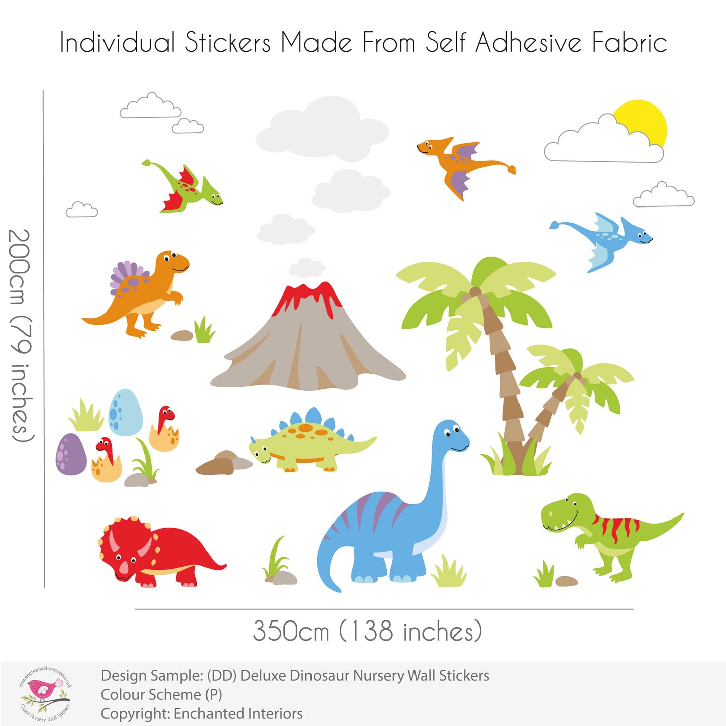 Large Dinosaur Nursery Wall Stickers