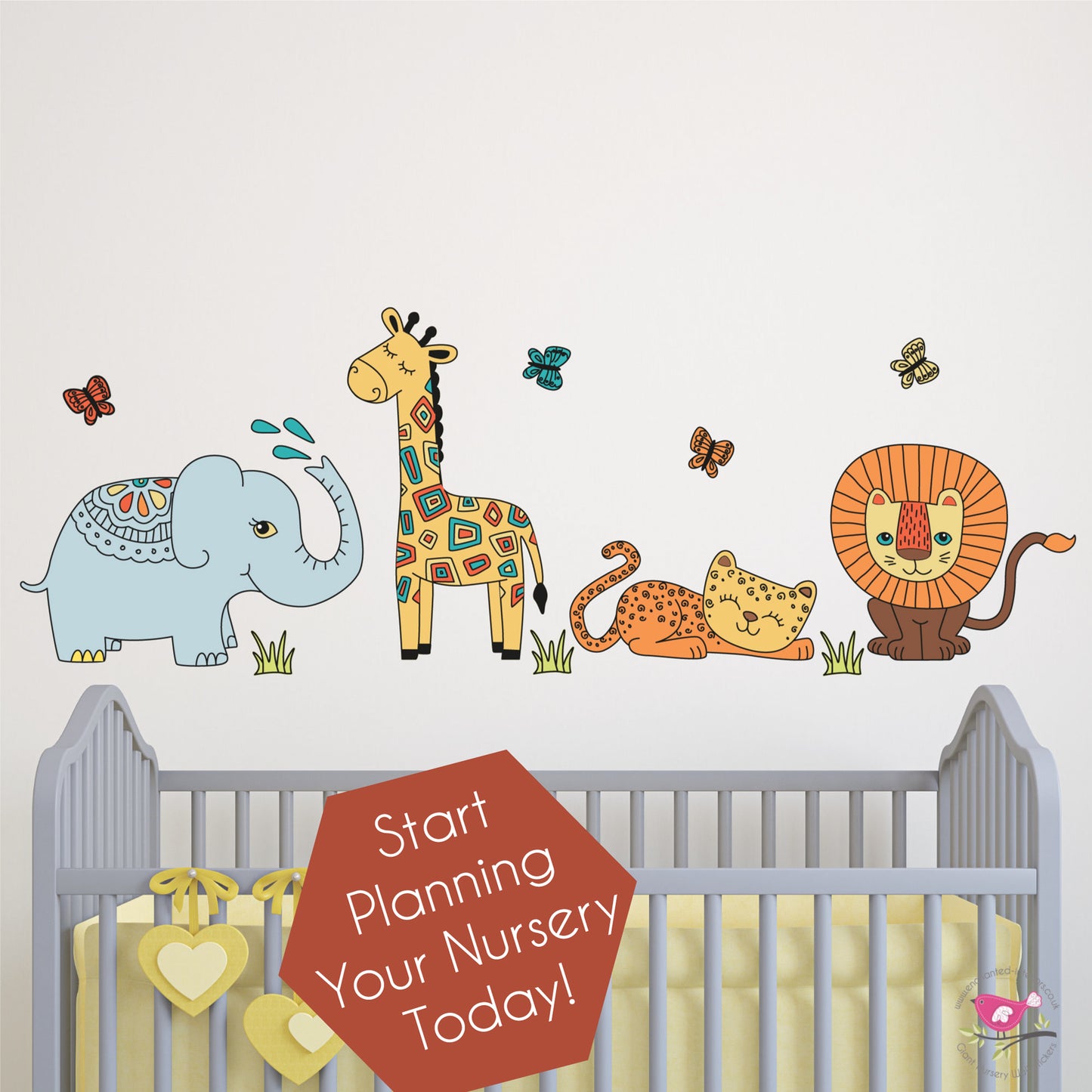 Doodle Jungle Nursery Wall Stickers