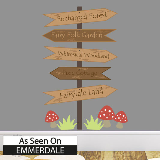 Enchanted Signpost Nursery Wall Decals