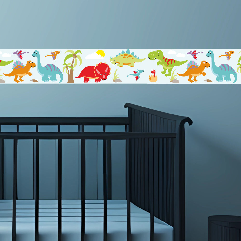 Dinosaur Themed Wall Sticker Border