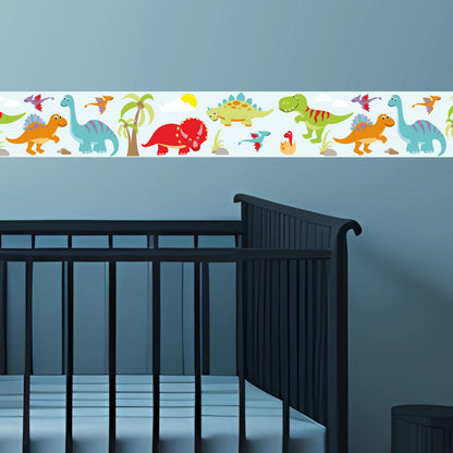 Dinosaur Themed Wall Sticker Border