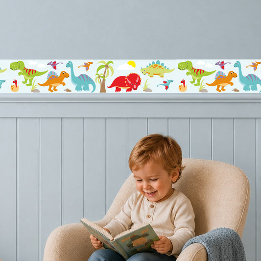 Dinosaur Themed Wall Sticker Border