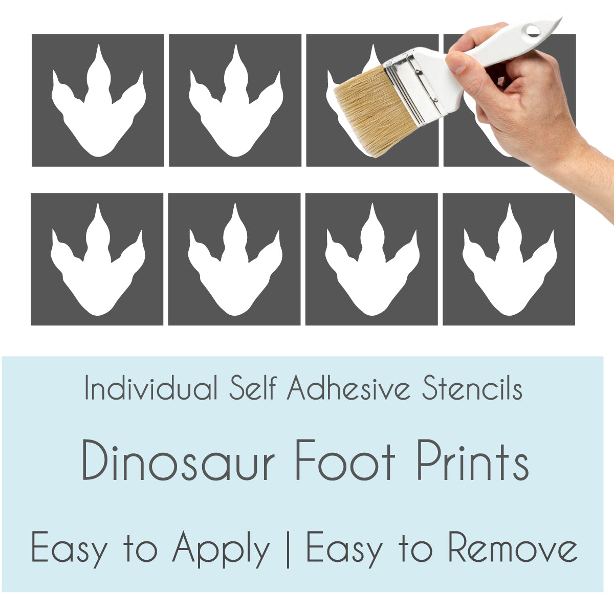 Dinosaur Foot Prints Stencil