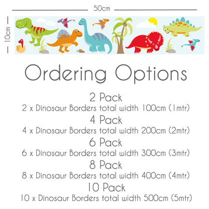 Dinosaur Themed Wall Sticker Border
