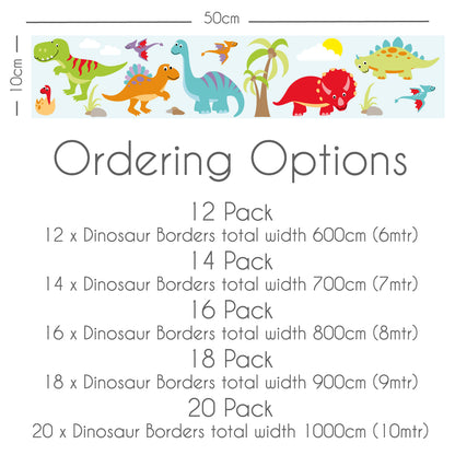 Dinosaur Themed Wall Sticker Border